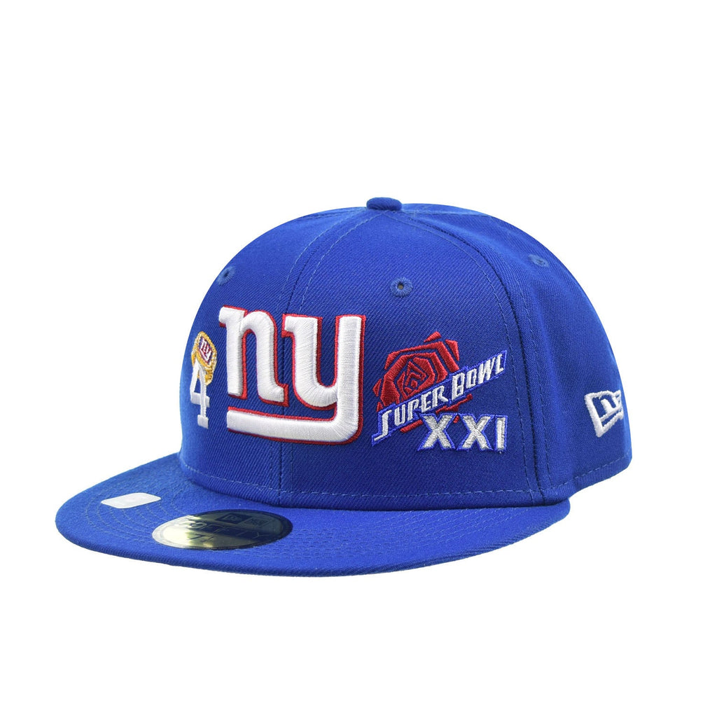 New Era New York Giants "4X Super Bowl Champions" 59Fifty Fitted Hat Blue-Multi