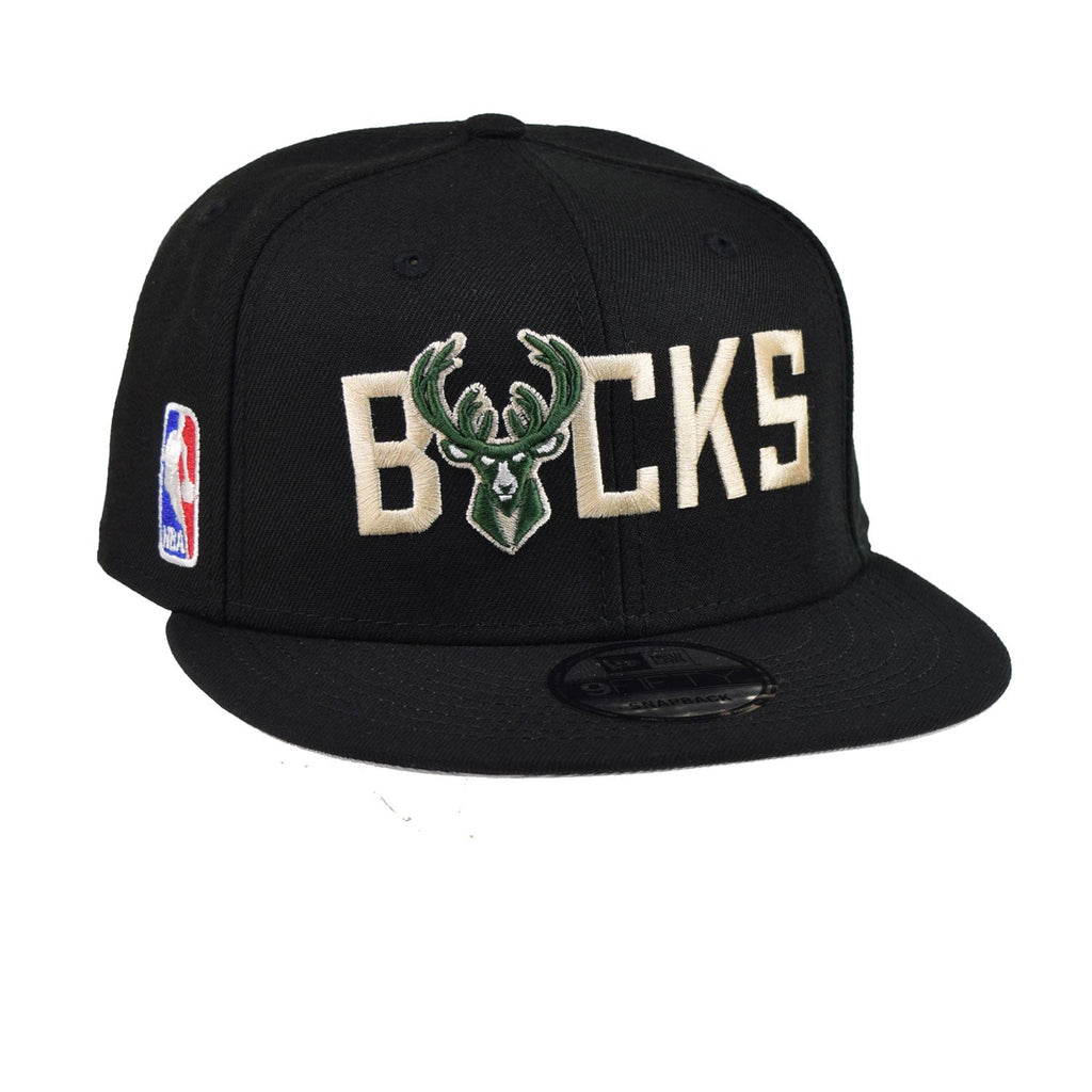 New Era Milwaukee Bucks Logo Blend 9Fifty Men's Snapback Hat Blackk