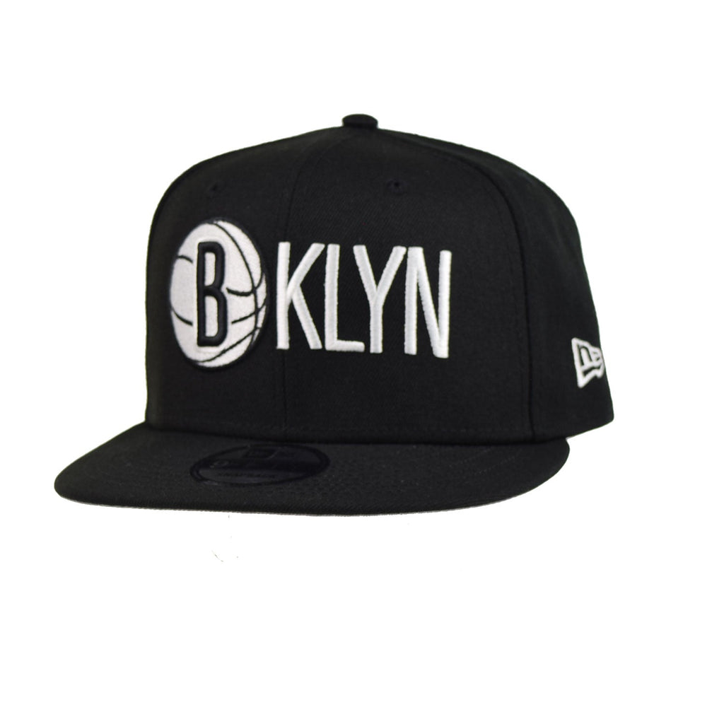 New Era Brooklyn Nets Logo Blend 9Fifty Men's Snapback Hat Black