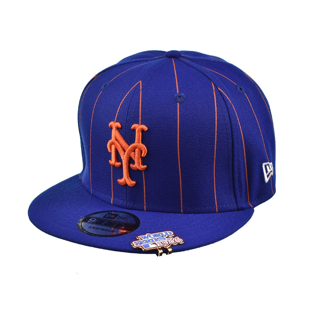 New Era New York Mets Pinstripe 9Fifty Men's Snapback Hat Royal Blue-Green