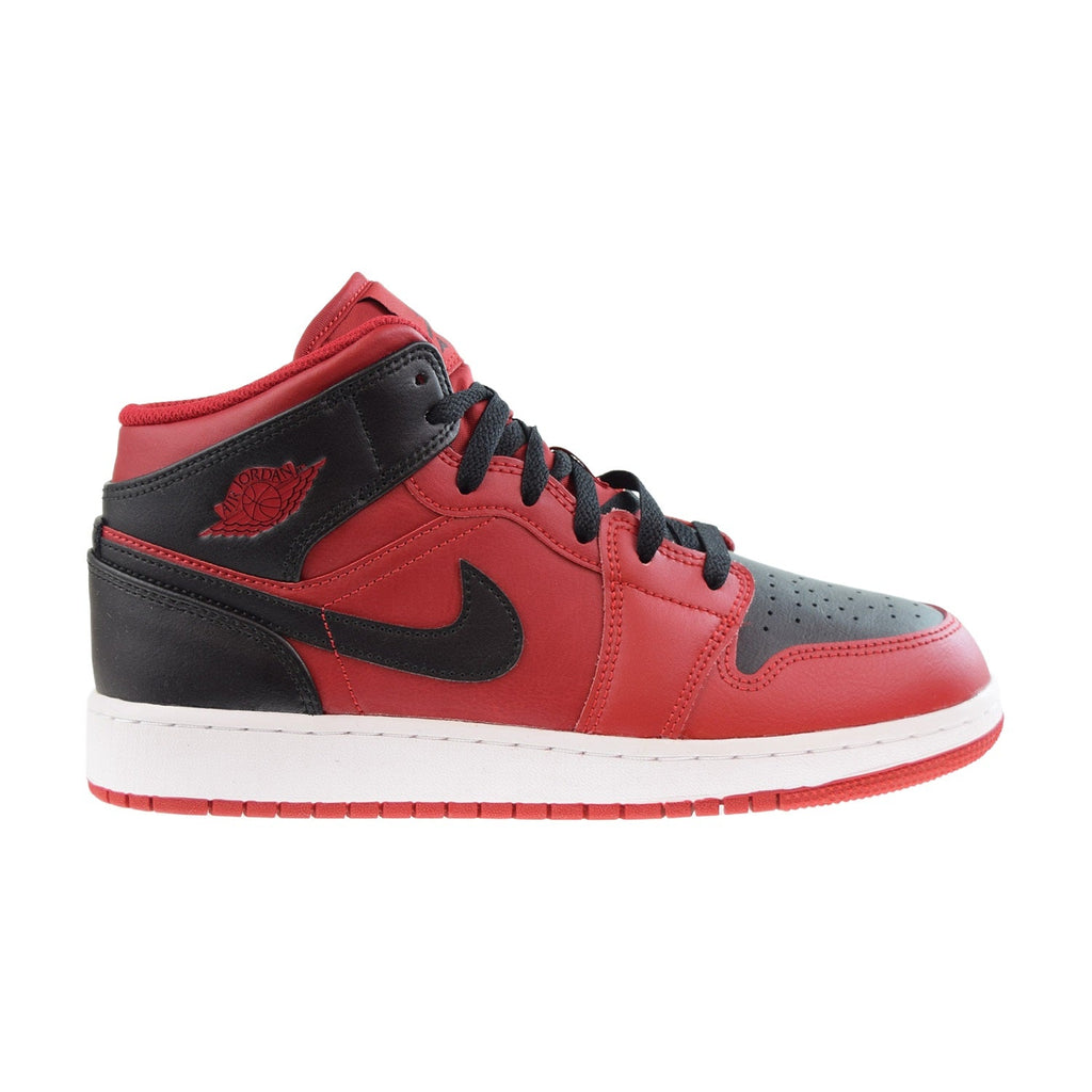 Air Jordan 1 Mid (PS) Little Kids' Shoes Red-Black 