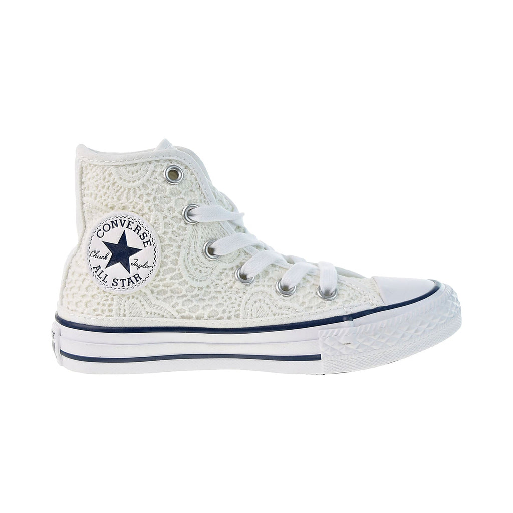 Canverse Chuck Taylor All Star Hi Little Kids' Shoes White-Garnett Blue