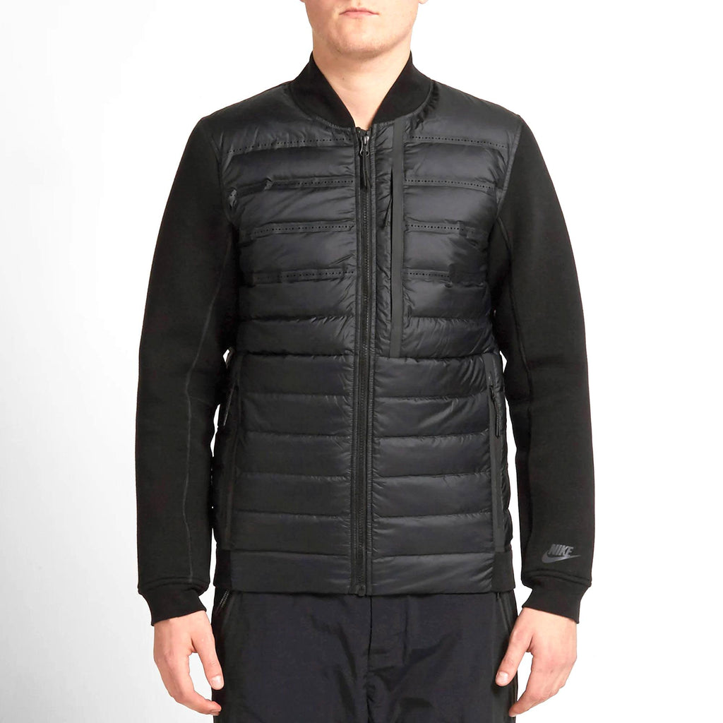 Nike Tech Fleece Aeroloft Bomber Full Zip Men's Jacket Black