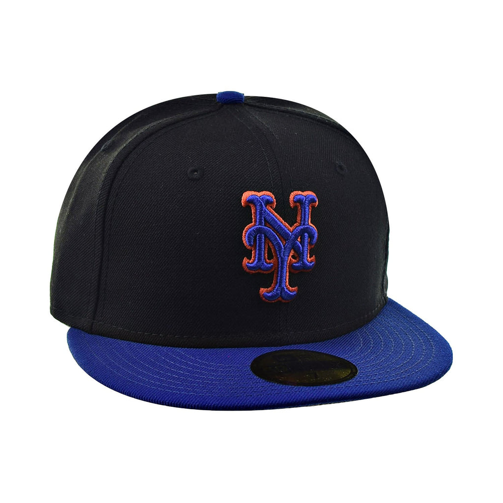 New Era 59Fifty New York Mets Road Subway Series Men's Fitted Hat Black-Orange