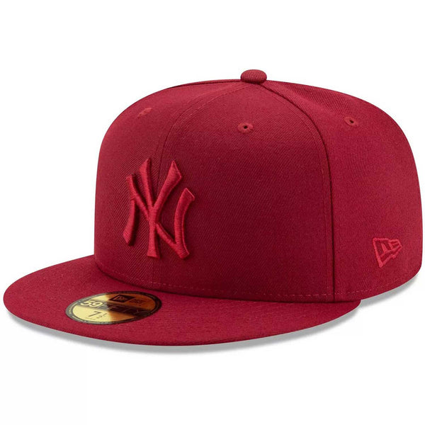 New Era 59Fifty New York Yankees Cardinal Tonal Men's Fitted Hat Burgundy