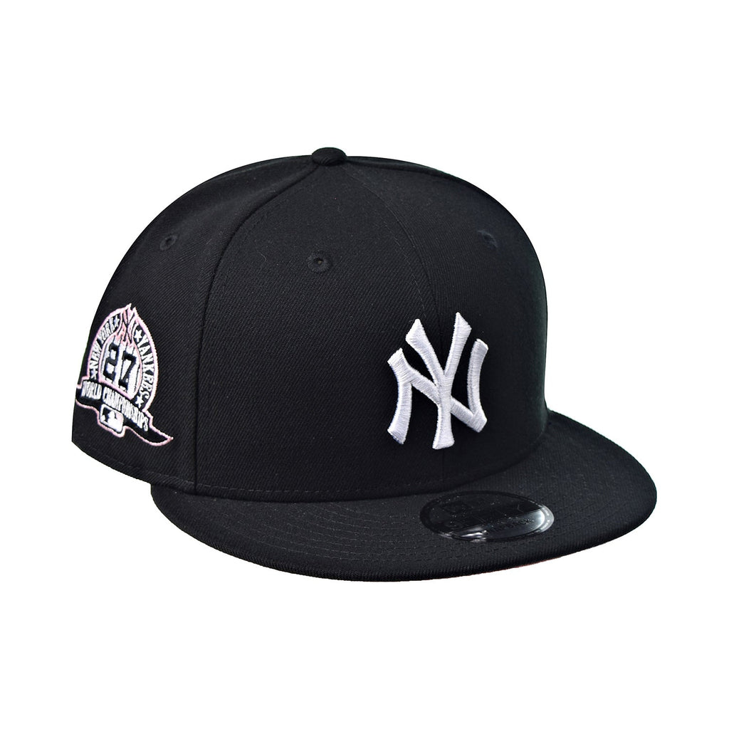 New Era New York Yankees 27 World Championships Snapback Men's Hat Pink Bottom