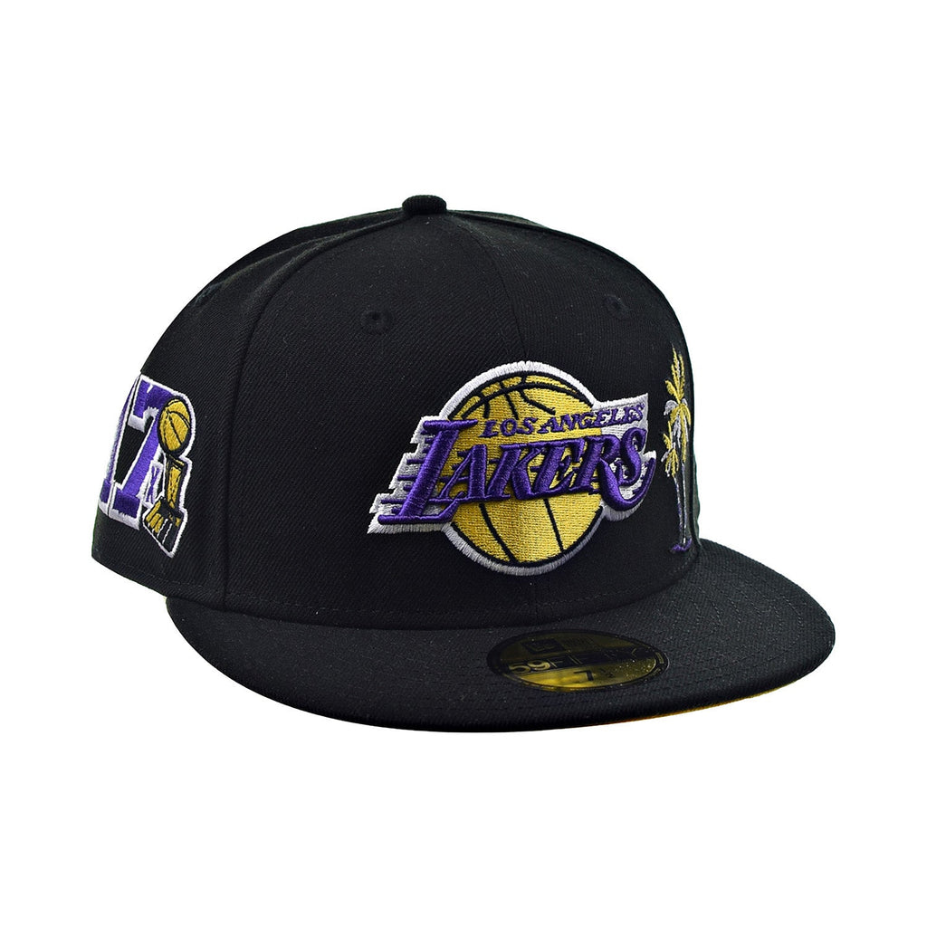 yellow lakers fitted hat