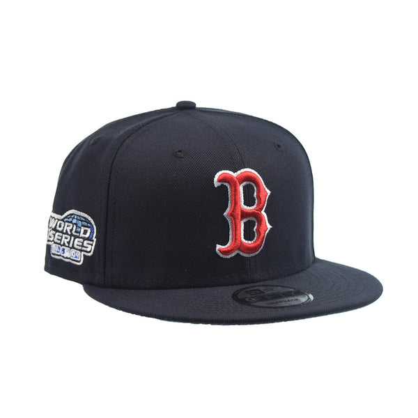 New Era Boston Red Sox World Series Men's Snapback Hat Navy-Light Blue Bottom