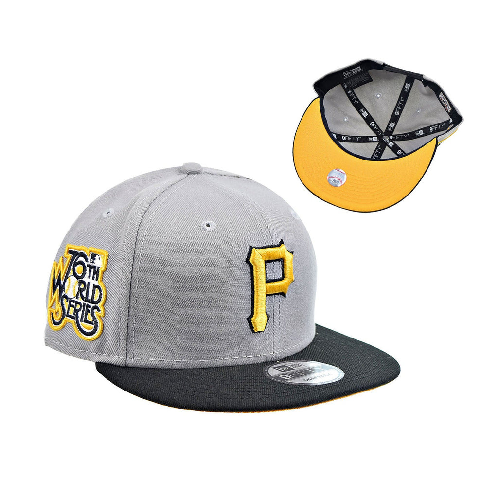 New Era Pittsburgh Pirates 76th World Series Mens Snapback Hat Grey-Yellow