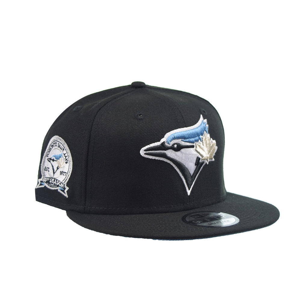New Era Toronto Blue Jays 40th Season 9Fifty Mens Snapback Hat Black-Blue Bottom
