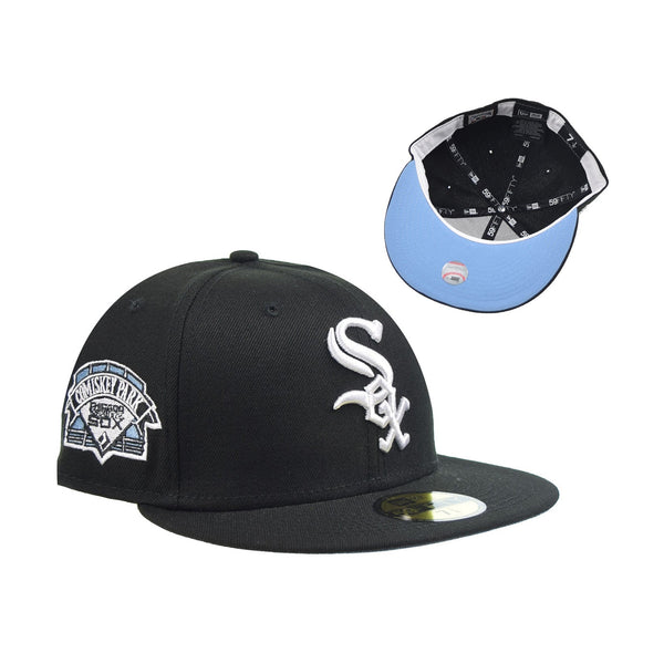 New Era Chicago White Sox "Comisky Park" 59Fifty Fitted Hat Black-Blue Bottom