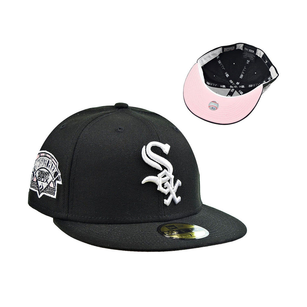 New Era Chicago White Sox "Comisky Park" 59Fifty Fitted Hat Black-Pink Bottom