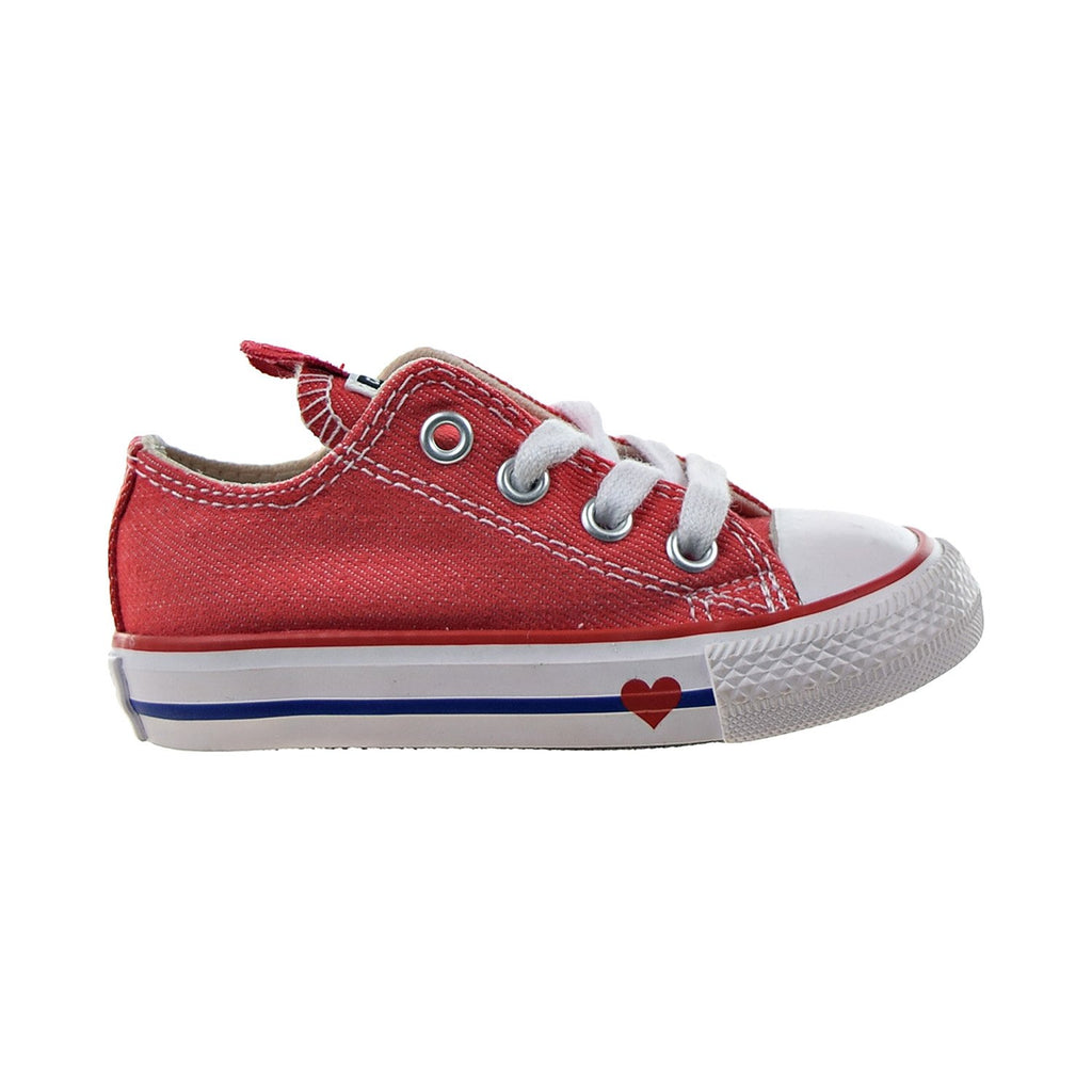 Converse Chuck Taylor All Star Ox Denim Love Toddlers' Shoes Sedona Red-Blue