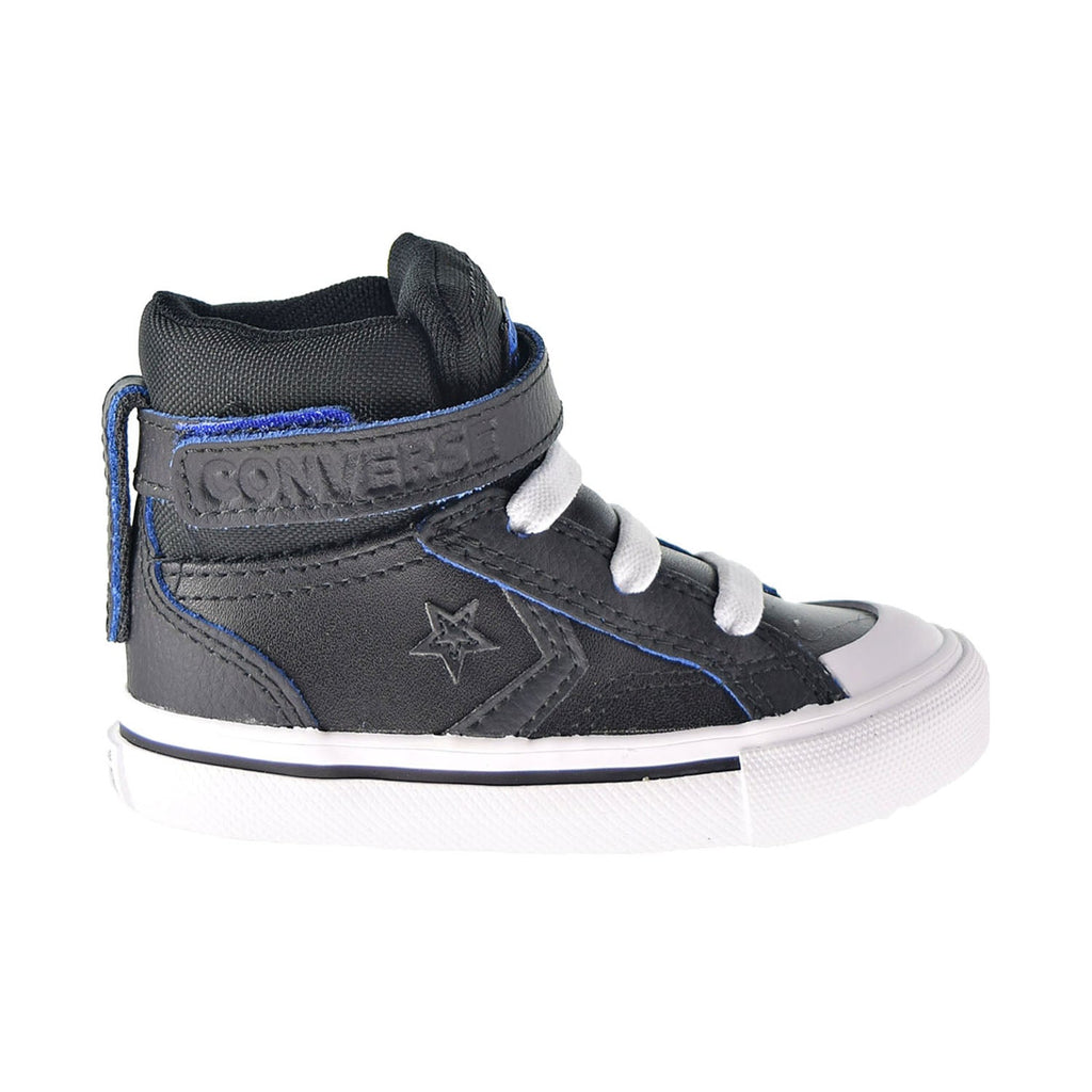 Pro Converse NY – Sports Toddler Blaze Plaza Hi Shoes Black-Hyper Strap Two-Tone Leather