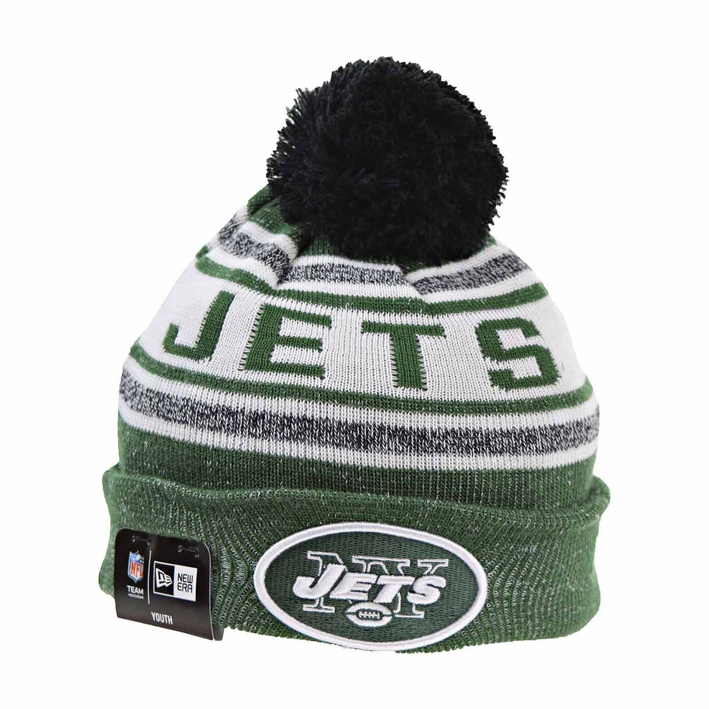 New Era New York Jets Jr Toasty Cover Youth Beanie Hat Green/White