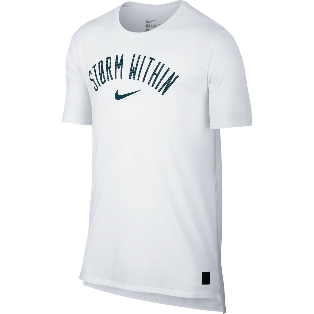 Nike Storm Within Swoosh Logo Printed Men's Casual T-Shirt White/Blue