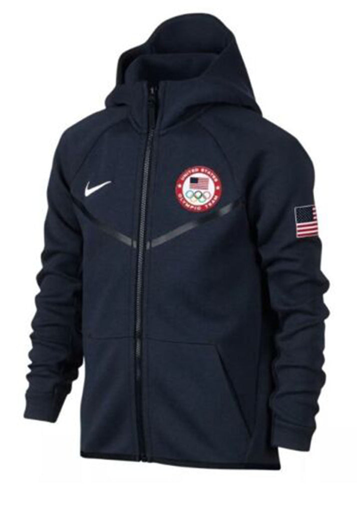 Nike Boys Team USA Olympic Zipper Hoodie Navy/White
