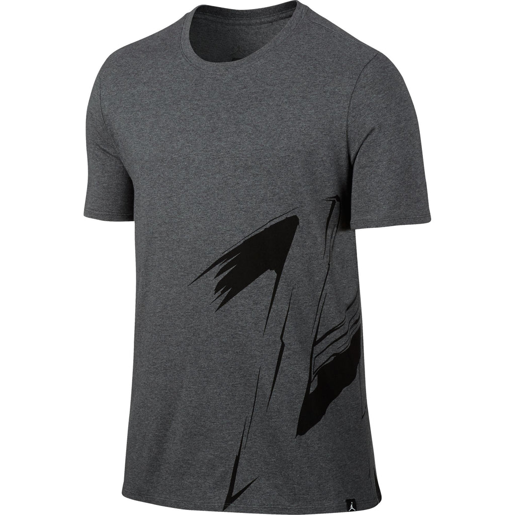 Air Jordan Retro 8 Elevated Men's T-Shirt Charcoal Heather-Black