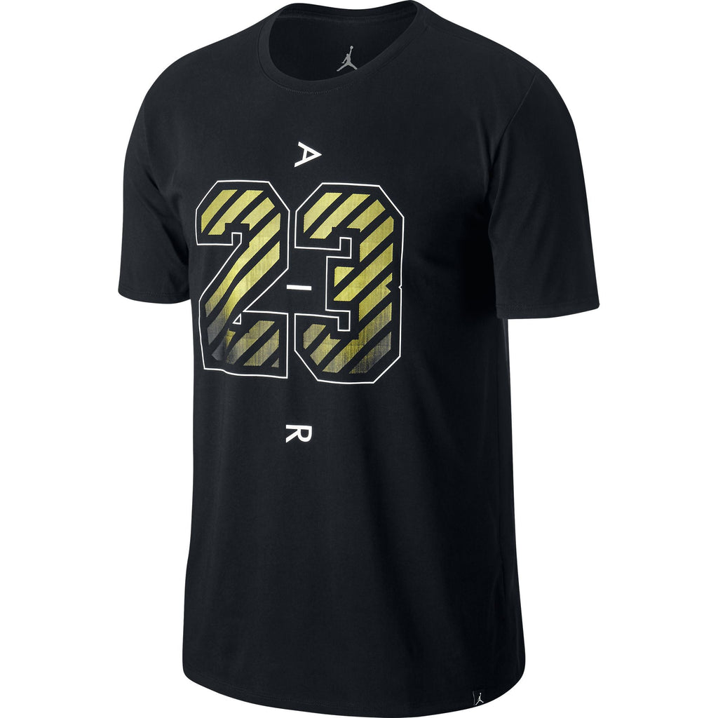 Jordan Air 23 Dry Men's Athletic Casual T-Shirt Black/Volt