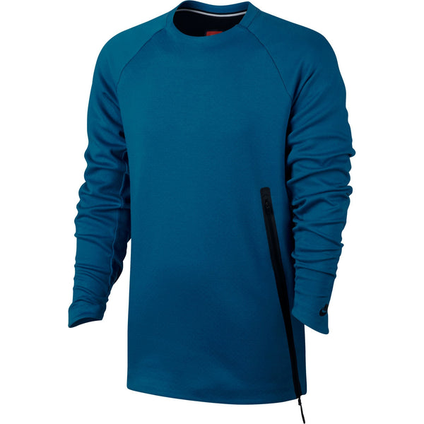 Nike Tech Fleece Crew Neck Men's Casual Fashion Warm Sweatshirt Blue