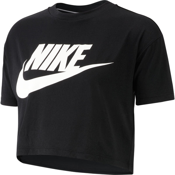 Nike NSW Essential Crop SS Half Short Sleeve Women's T-Shirt Black