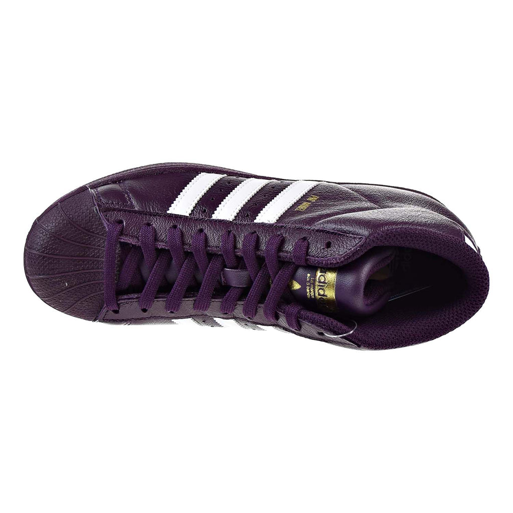 Adidas GS (Grade School) Pro Model Cloud White/Core Black/Gold Foil6.5 /  WHITE / M | Toe shoes, Top shoes, Leather upper