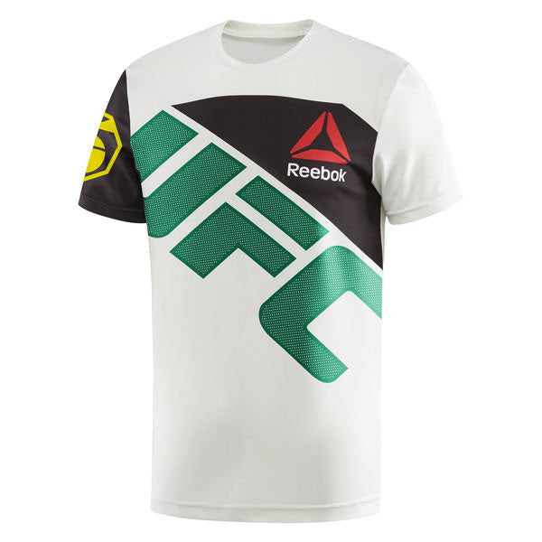 Reebok UFC Jersey Jose Aldo Men's Athletic T-Shirt White/Green