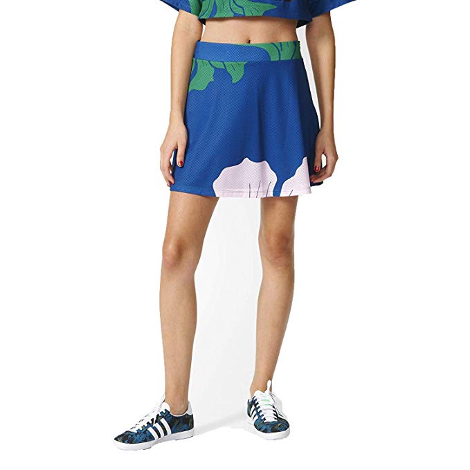 Adidas Originals Floral Engraving Women's Skirt Dmarin/Green/Clpink/Dkblue