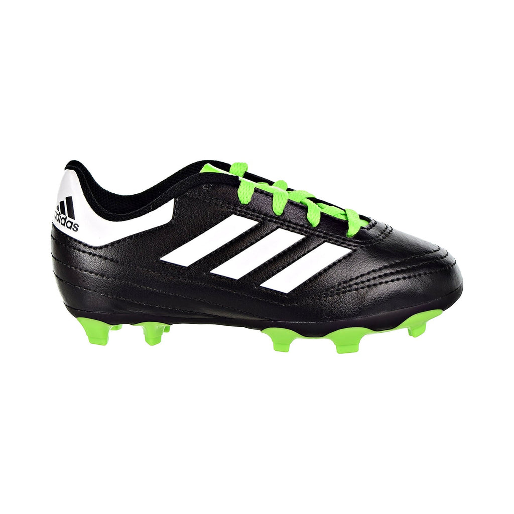 Adidas Goletto Firm Ground Cleats Kids Shoes Core Black/Cloud White/Solar Green