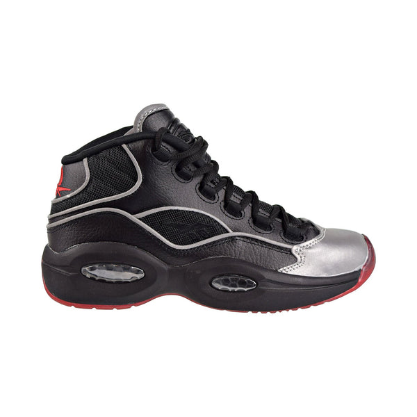 Reebok Question Mid A5 Jadakiss Big Kids Shoes Black/Silver Met/Red