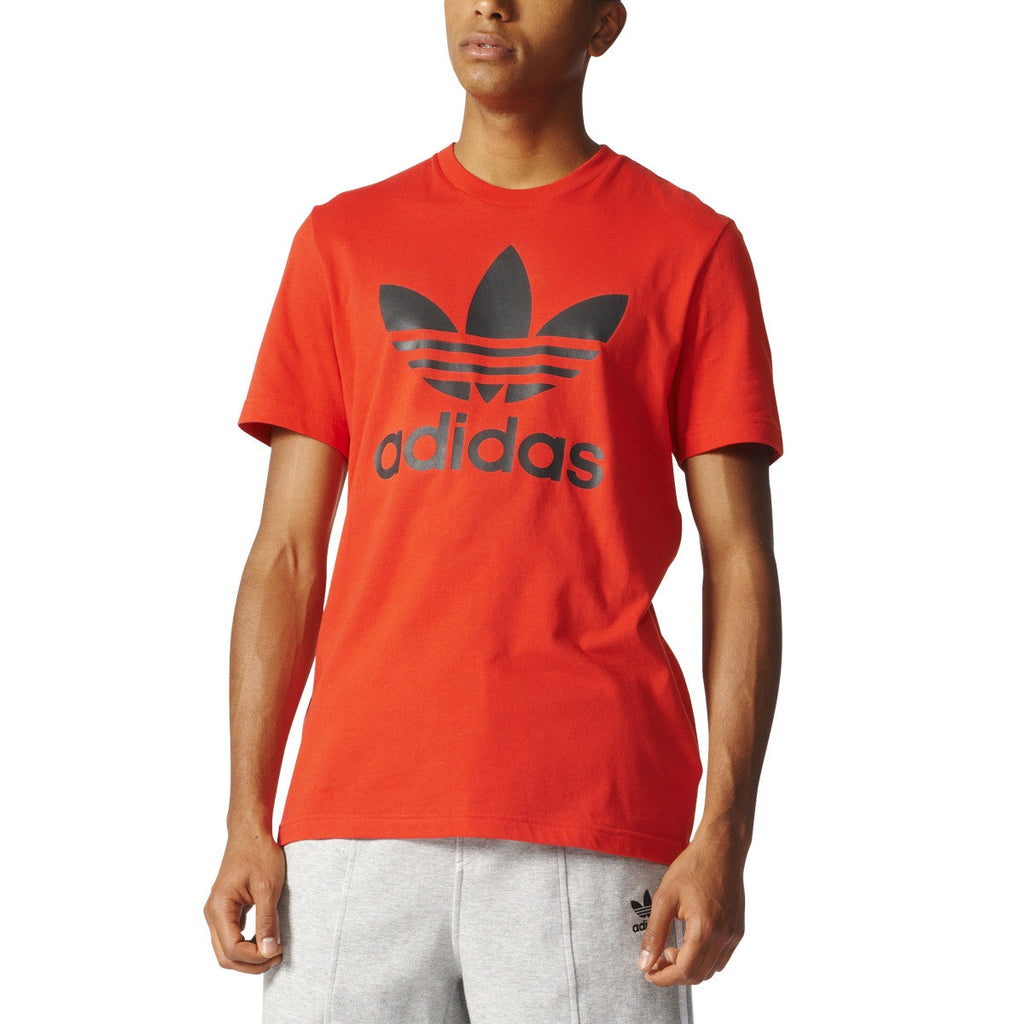 Core Red/Black Men\'s Trefoil Adidas Plaza Originals NY T-Shirt – Shortsleeve Sports