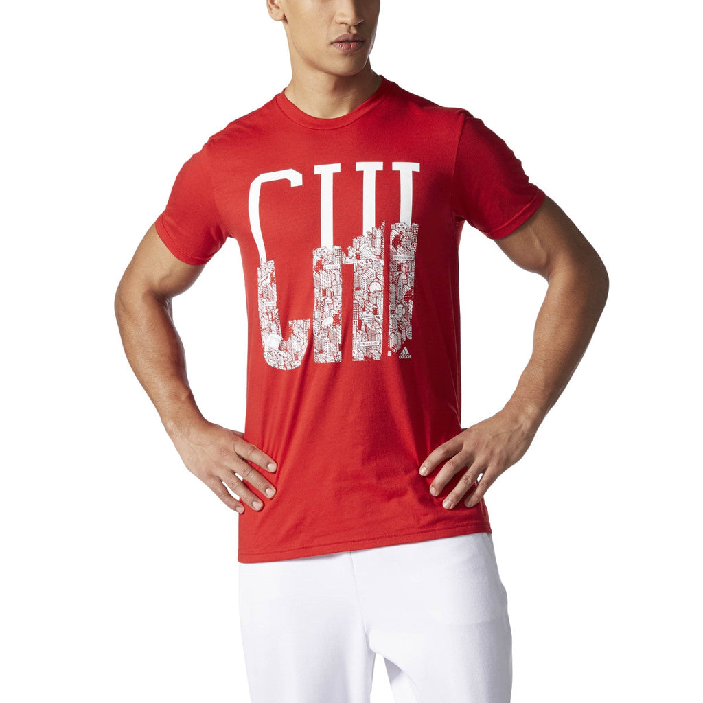 Adidas T-Shirt Chicago Sports Scarlet/White Training Plaza Originals NY – Men\'s