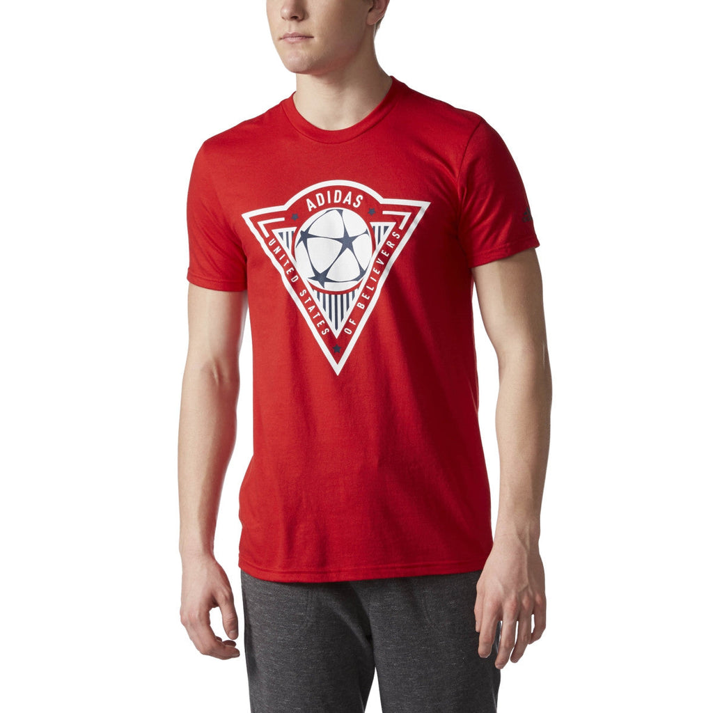 Adidas Originals United States Of Believers Men's T-Shirt Red/White