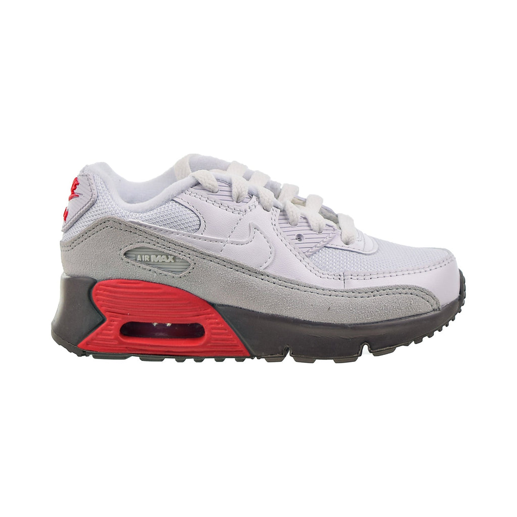 Nike Air Max 90 (PS) Little Kids' Shoes White-Light Silver-Flat Pewter