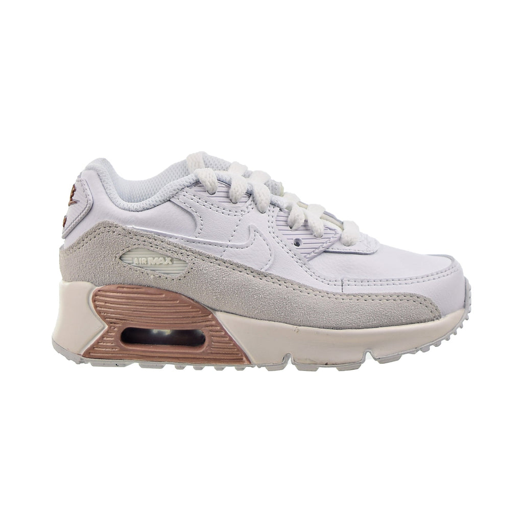 Nike Air Max 90 (PS) Little Kids' Shoes White-Summit White-Metallic Red Bronze