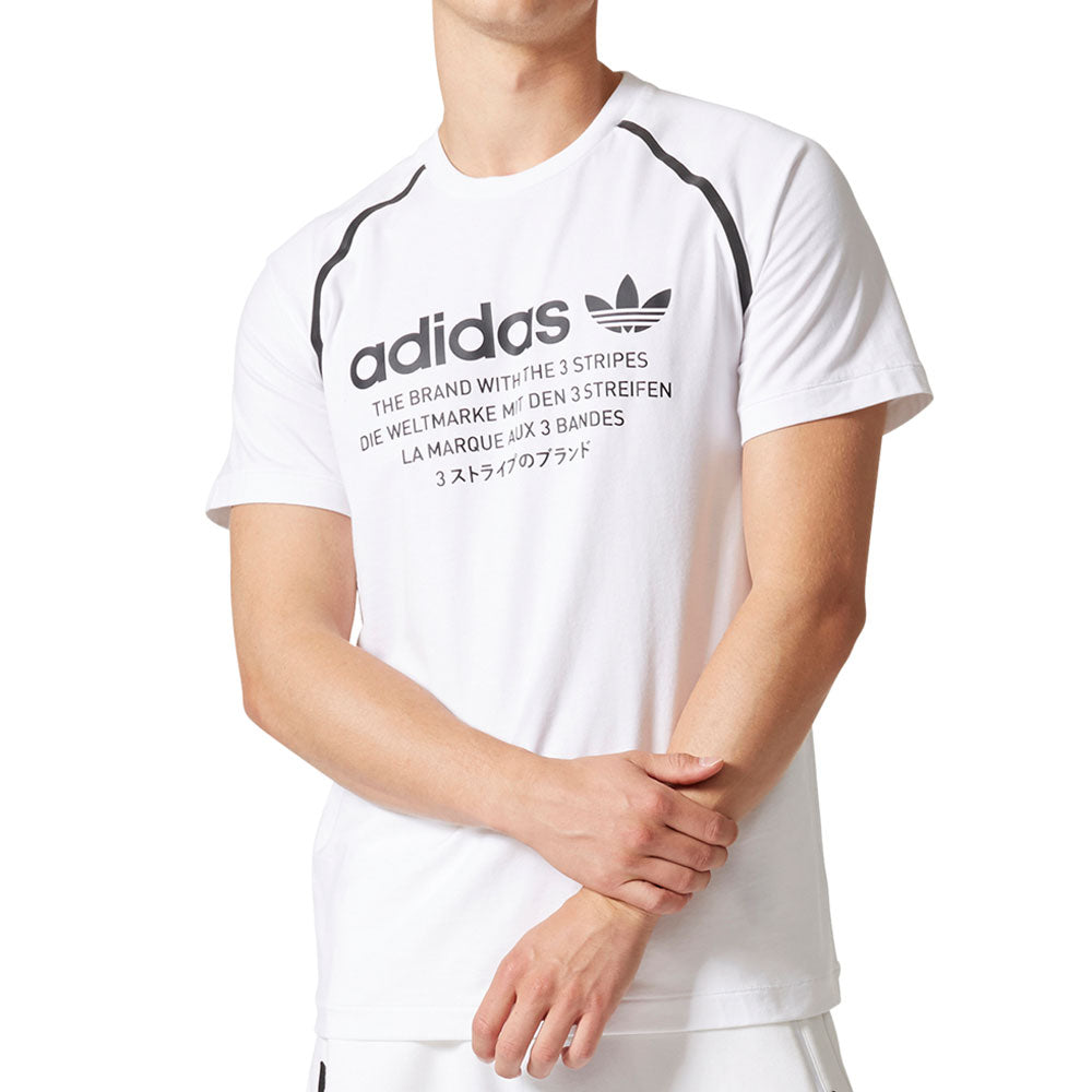 Adidas Originals Men's Short Sleeve T-Shirt White/Black