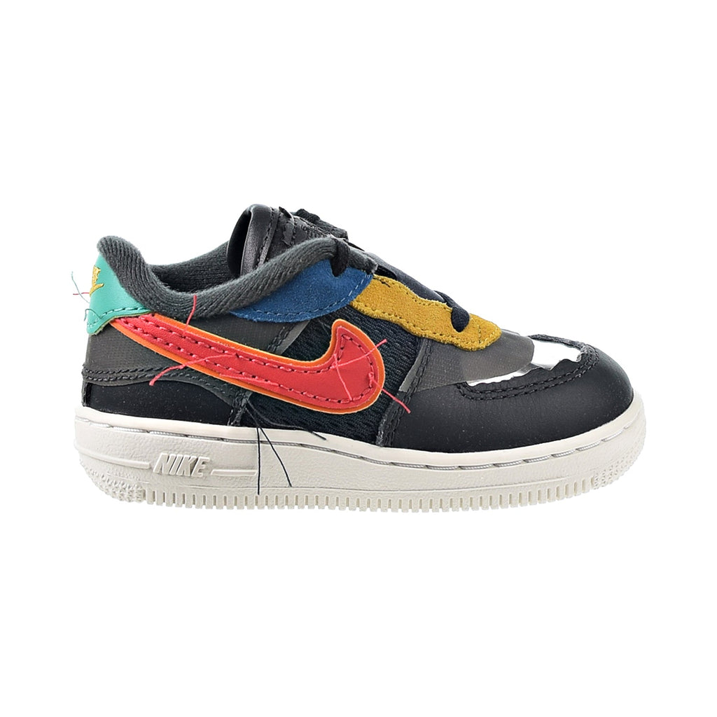 Nike Air Force 1 Black History Month Baby Toddler Shoes Dark Smoke Grey-Track Red