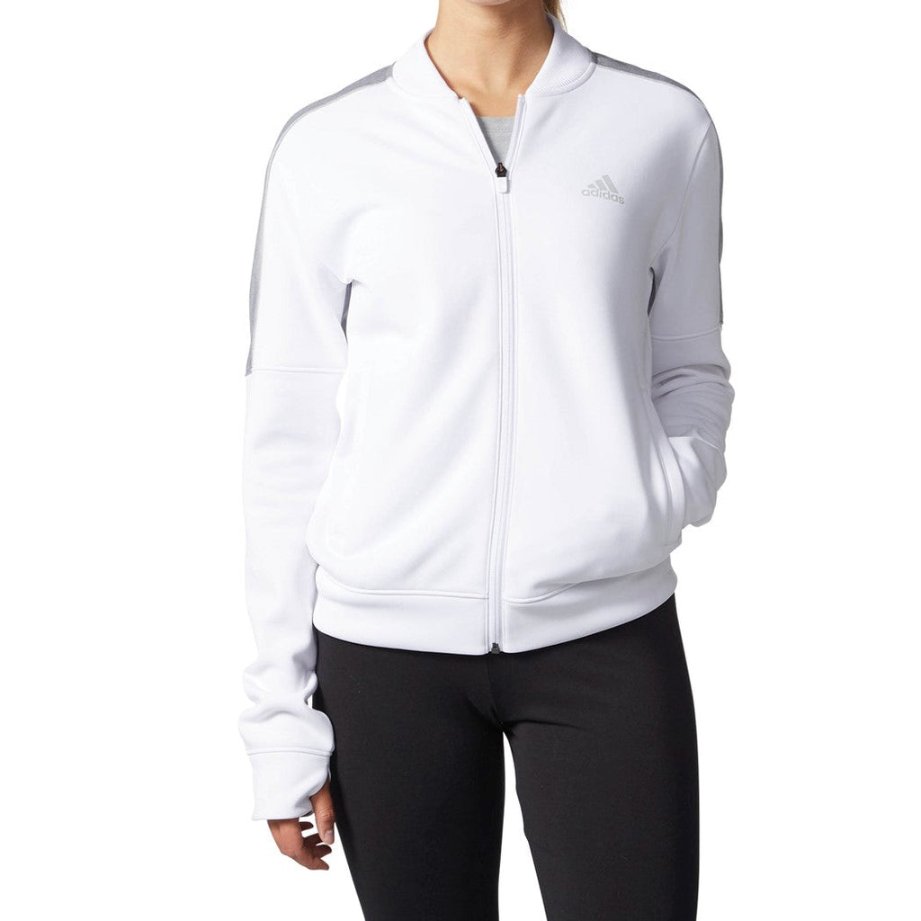 Adidas Women's Team Issue Full Zip Jacket White/Grey