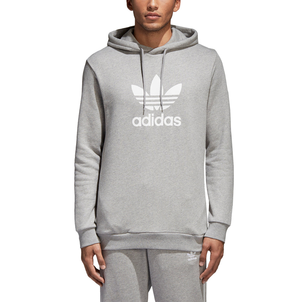 Adidas Originals Trefoil Warm-Up Men's Pull Over Hoodie Grey Heather/White