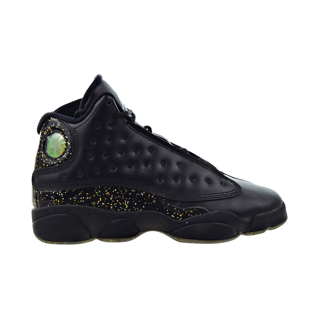 Air Jordan 13 Retro "Gold Glitter" Big Kids' Shoes Black-Metallic Gold