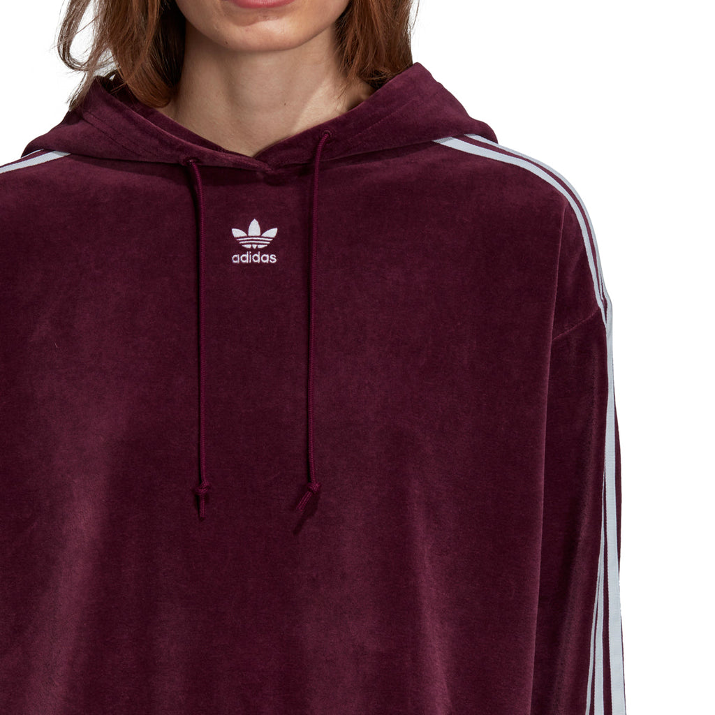 Adidas Originals Trefoil Women\'s Cropped Pullover Hoodie Maroon/White –  Sports Plaza NY