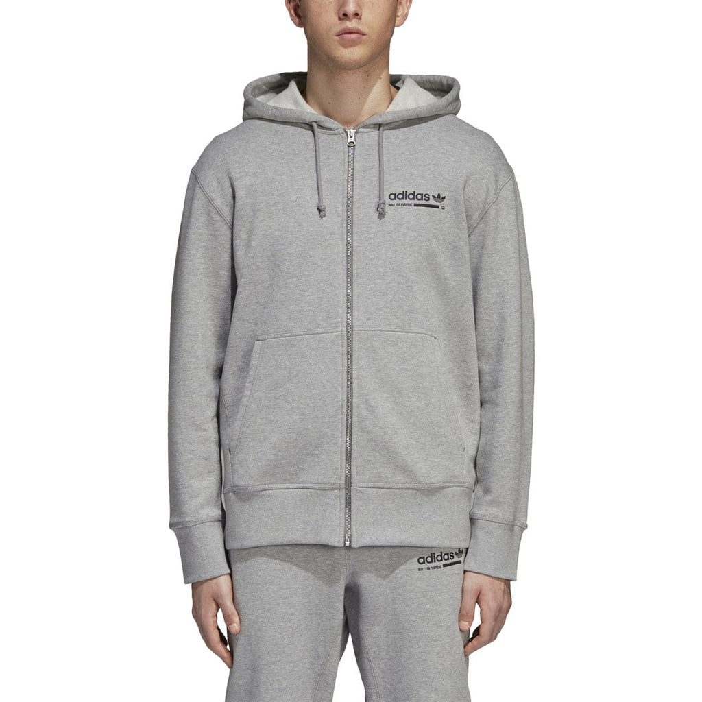 Adidas Men's Originals Kaval Full-Zip Hoodie Medium Grey Heather