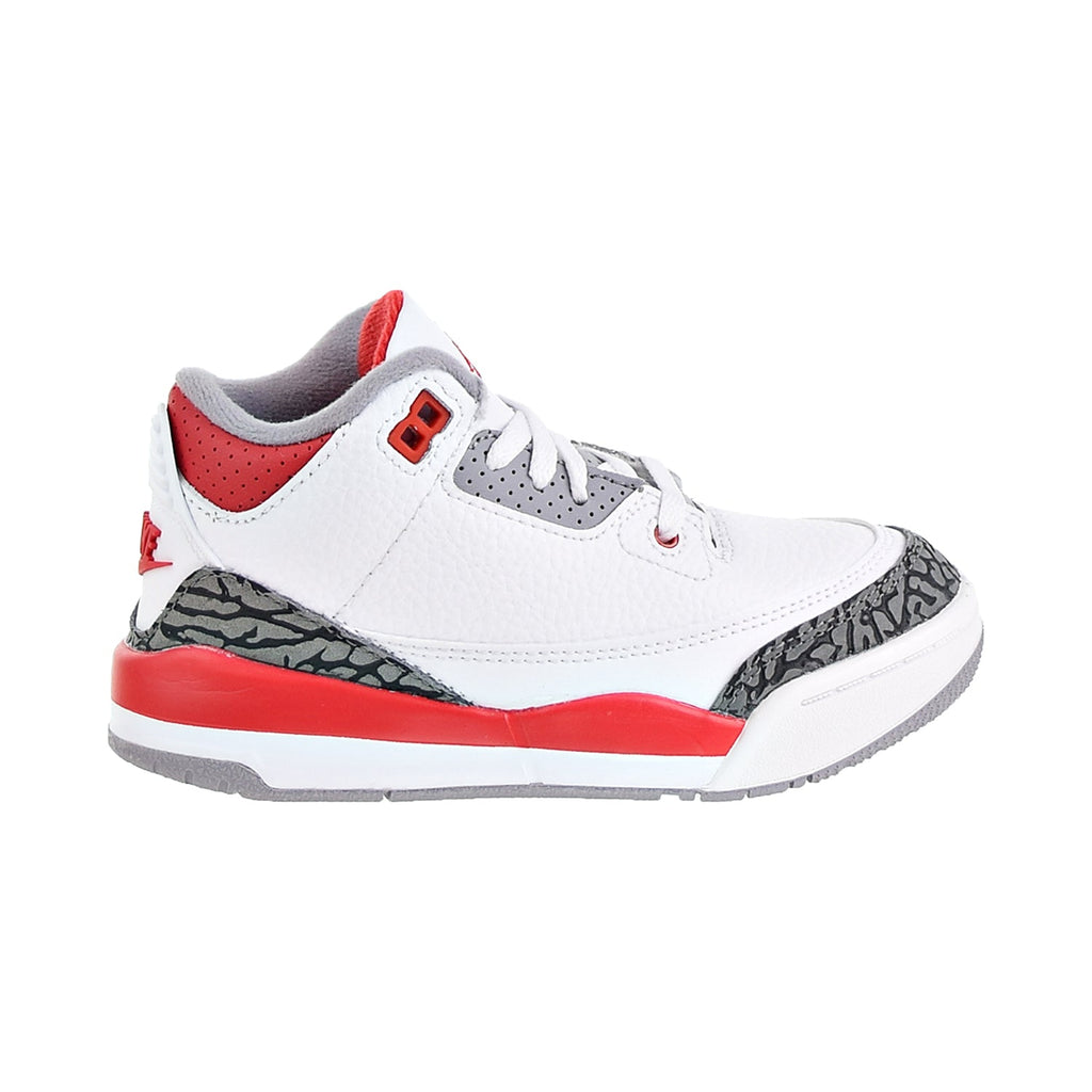 Air Jordan 3 Retro (PS) Little Kids' Shoes White-Fire Red-Black