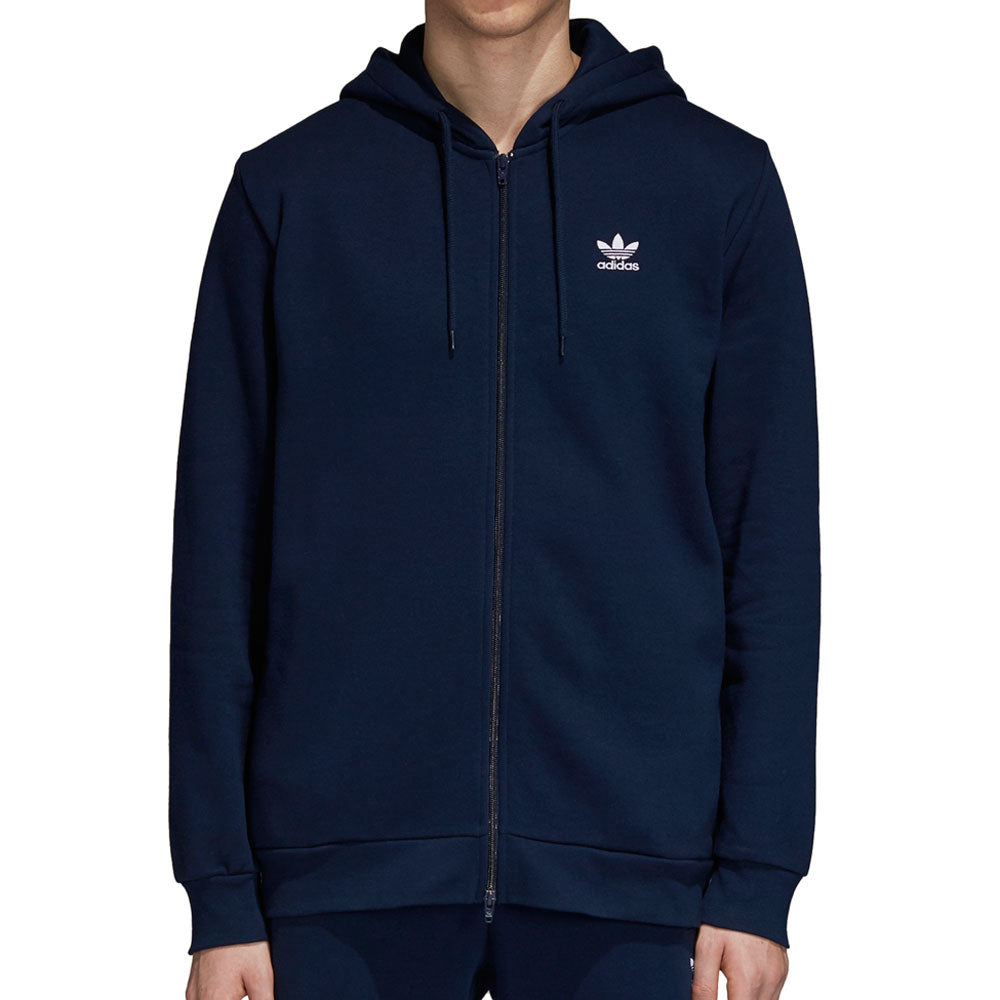 Adidas Originals Fleece Trefoil Men's Full Zip Hoodie Collegiate Blue/White