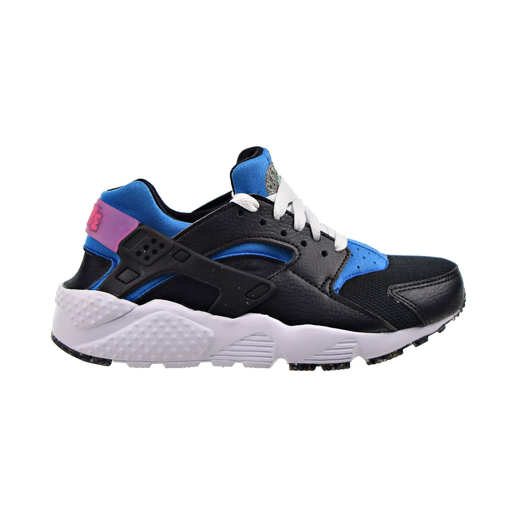Nike Huarache Run (GS) Big Kids' Shoes Black-Light Photo Blue-Active Pink