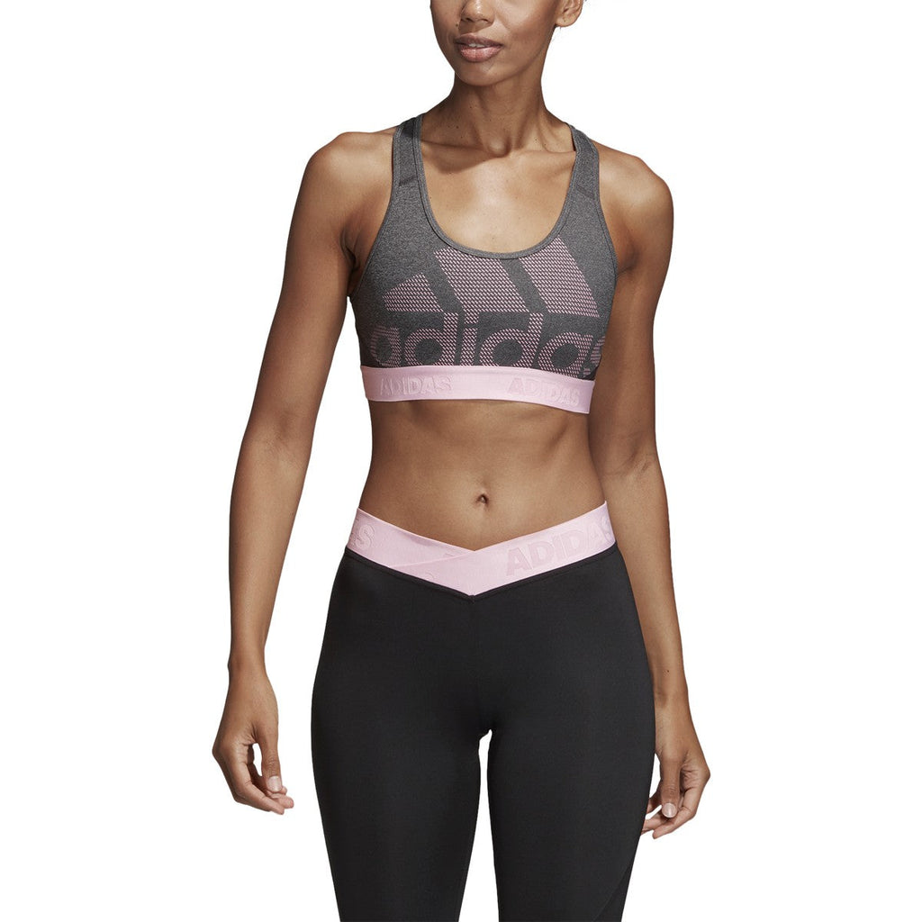 Adidas Women's Training Don't Rest Alphaskin Bra Dark Grey Heather/Black