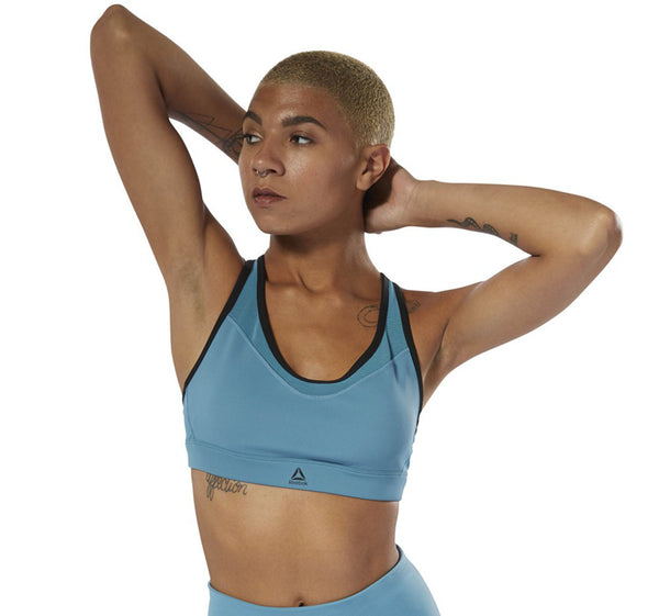 Reebok Women Studio Hero Racer Padded Bra Mineral Mist
