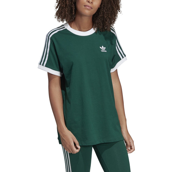 Adidas Women's 3 Stripes Tee Collegiate Green