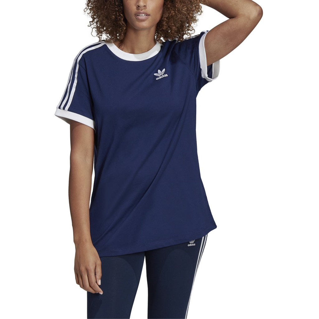 Adidas Women's 3 Stripes Tee Dark Blue