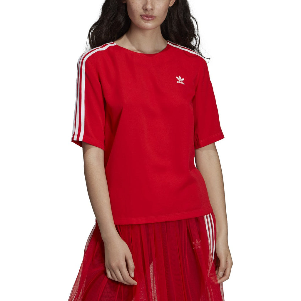 Adidas Women's Originals 3-Stripes T-shirt Red